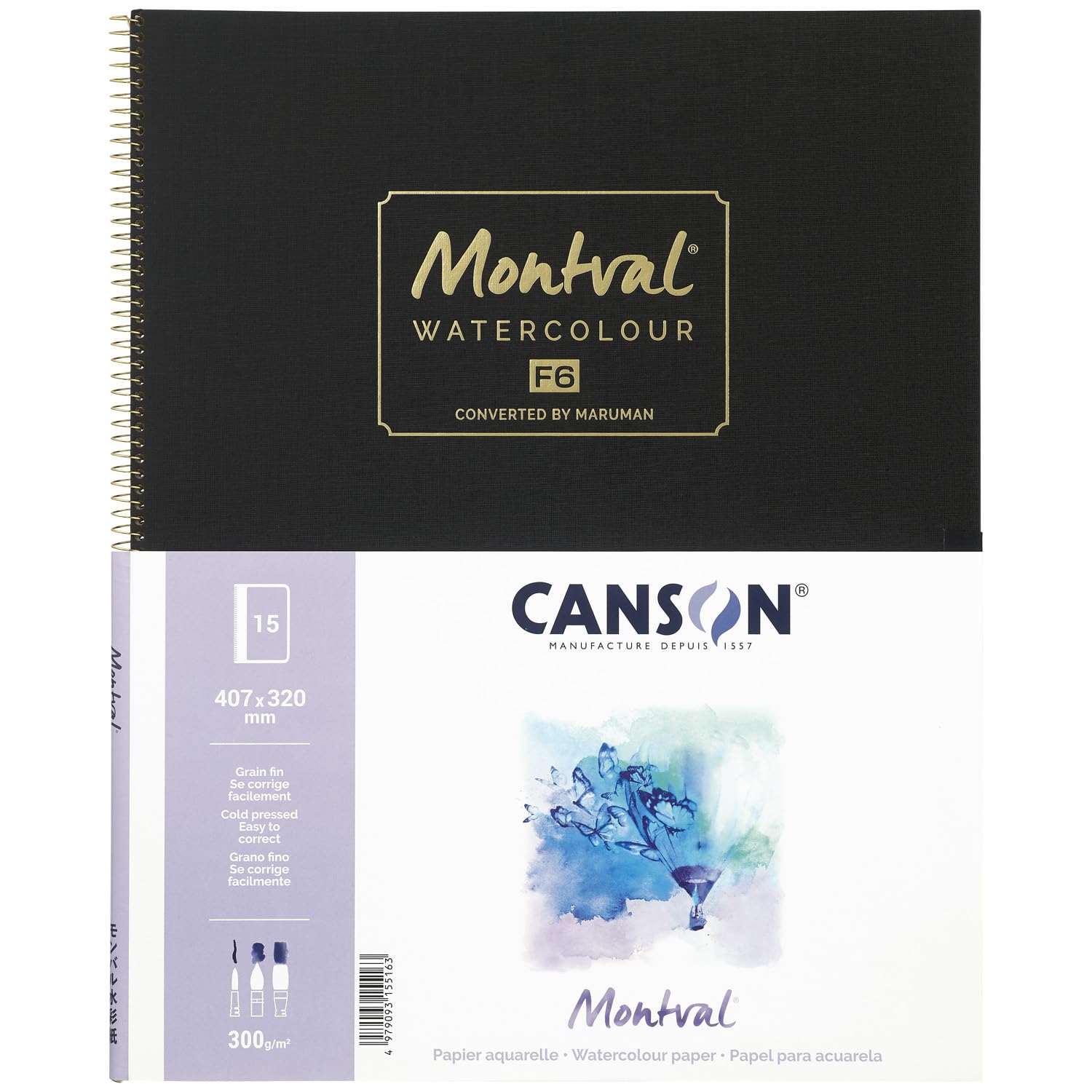 

Canson Sketchbook Montval Watercolor Paper Neutral Paper F6 Size 15 Sheets C16A