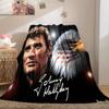 French legendary rock singer and actor Johnny Hallyday blanket soft home furnishing nap decoration four seasons warm Sherpa blanket U17