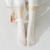 Mid-calf Pile Stockings for Women, Spring and Summer, Cool and Breathable, Cold Ice Stockings, Boneless, High-elasticity, White Ice Silk Stockings