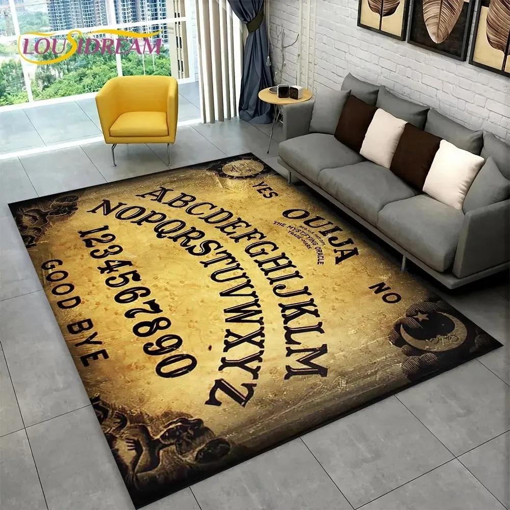 Ouija Tarot Witchcraft Gothic Mystical Carpet Living Room Bedroom Sofa Doormat Rug Non-slip Large Area Floor Mat Home Decoration