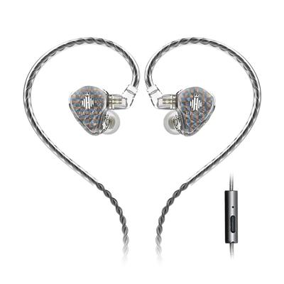 HIDIZS HiFi Wired Equipped with 2pin Connector Transparent MS1-Galaxy Earphones, 1DD, 0.78mm Recable, (with Microphone)