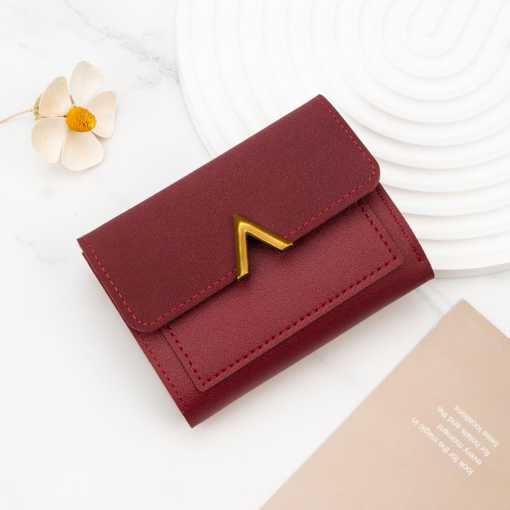 Korean Style Women's Short Wallet: Large Capacity Coin Purse & Card Holder