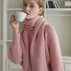 YUPPE [SET] MIX WOOL KNIT + MUFFLER_PINK