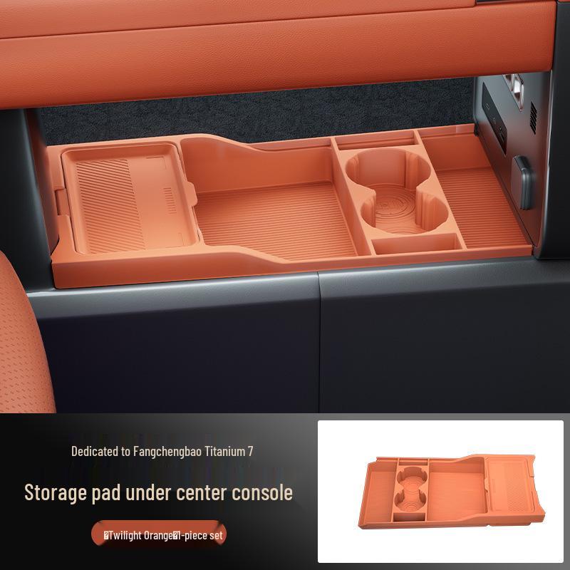 Kompatibel mit Silikon-Aufbewahrungsbox/Organizer/Brillenetui unter Formula Leopard Titanium 7 (Modell 25) Mittelkonsole.