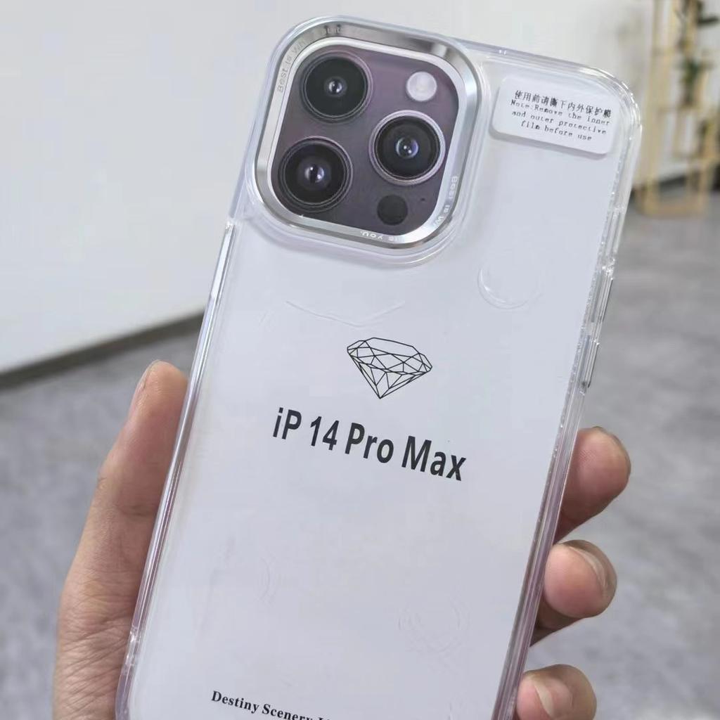 Przezroczysty Akryl Odpowiedni dla IPhone15/13ProMax Apple 14 Etui na telefon komórkowy 12 Kolorowe Przezroczyste Etui Ochronne z Obwódką