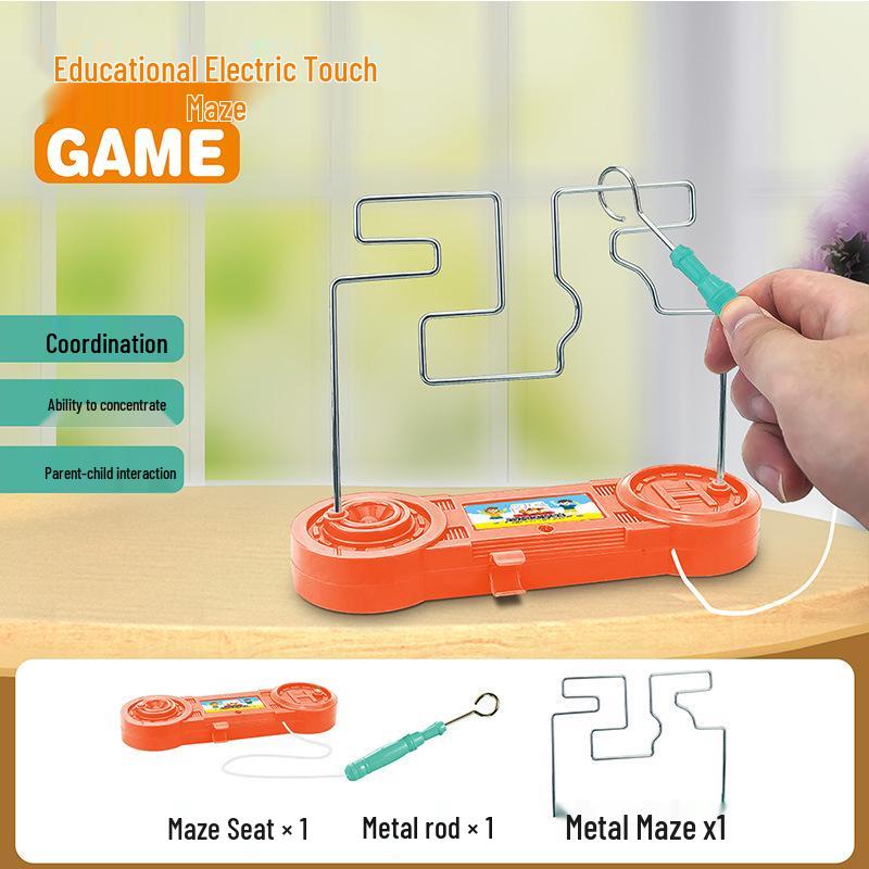 Electromagnetic Hot Wire Maze Educational Game for Hand-Eye Coordination and Concentration Training