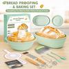 Collapsible Bread Proofing Basket Set with Dough Scraper and Baking Tools for Home Oven Use Includes Multiple Sizes for Artisan Bread Making
