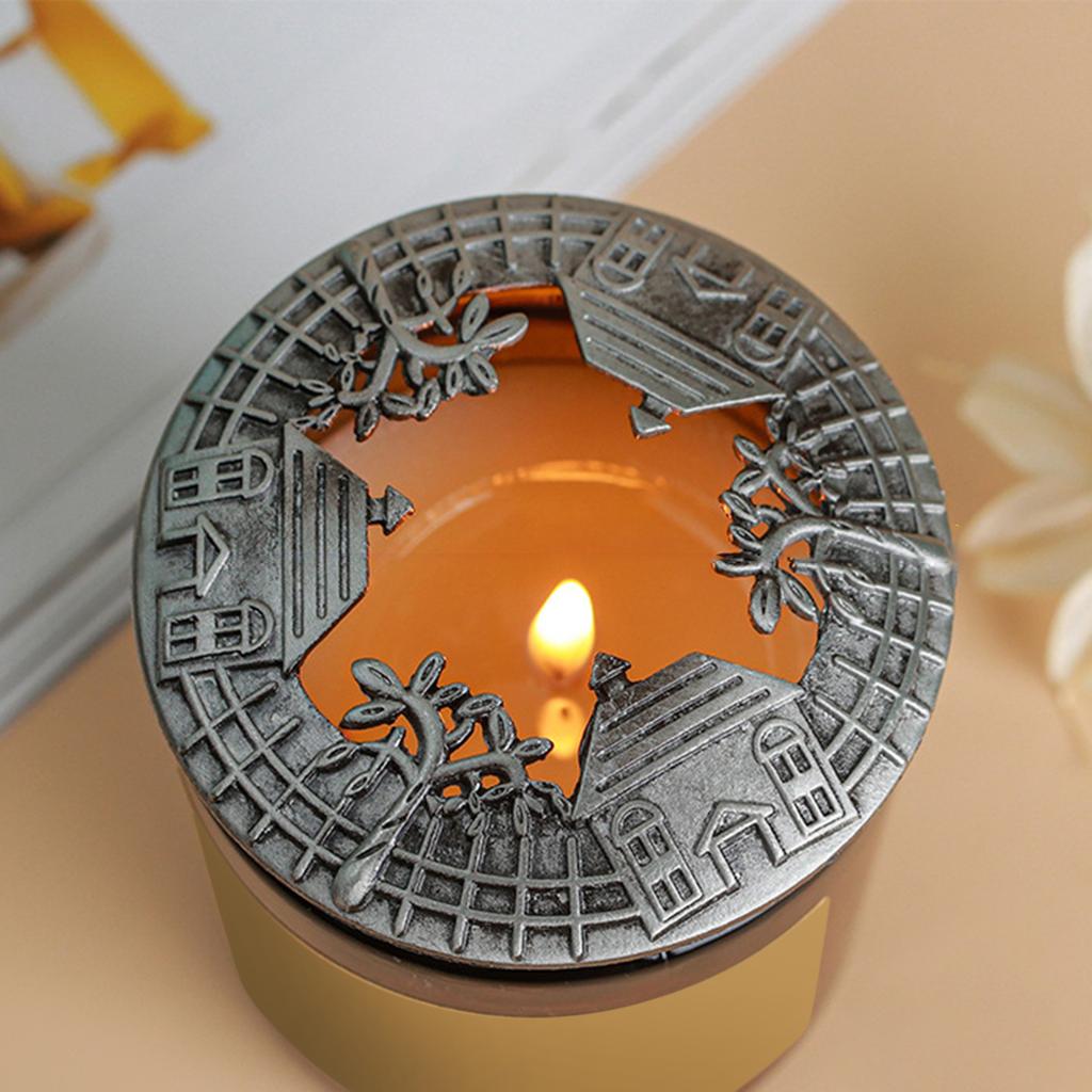 Candle Topper Alloy Decorative Professional Home Decoration Accessories Even Burning Jar Candle Lid Scented Candles Cover