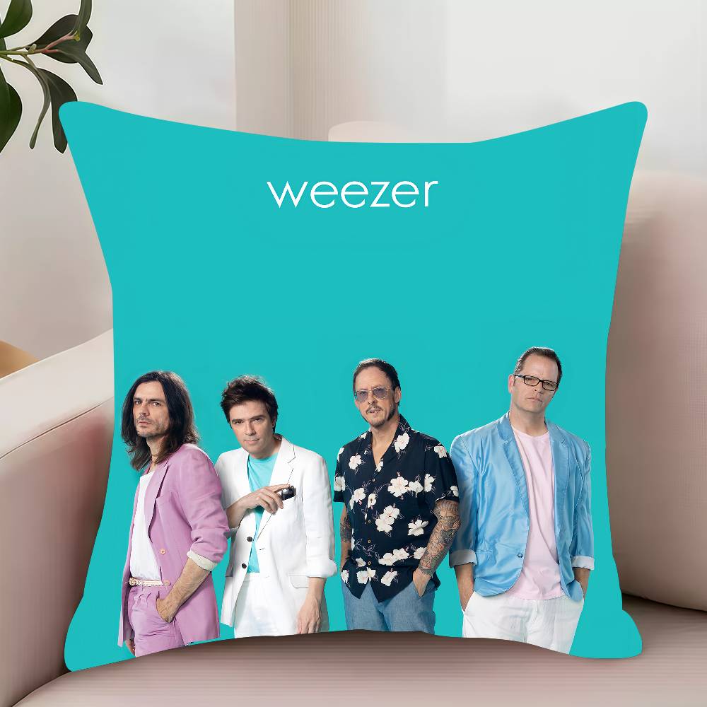 Band W-Weezer Pillow Case Decor Protective Covers Comfortable soft for Sofa Living Room Home office
