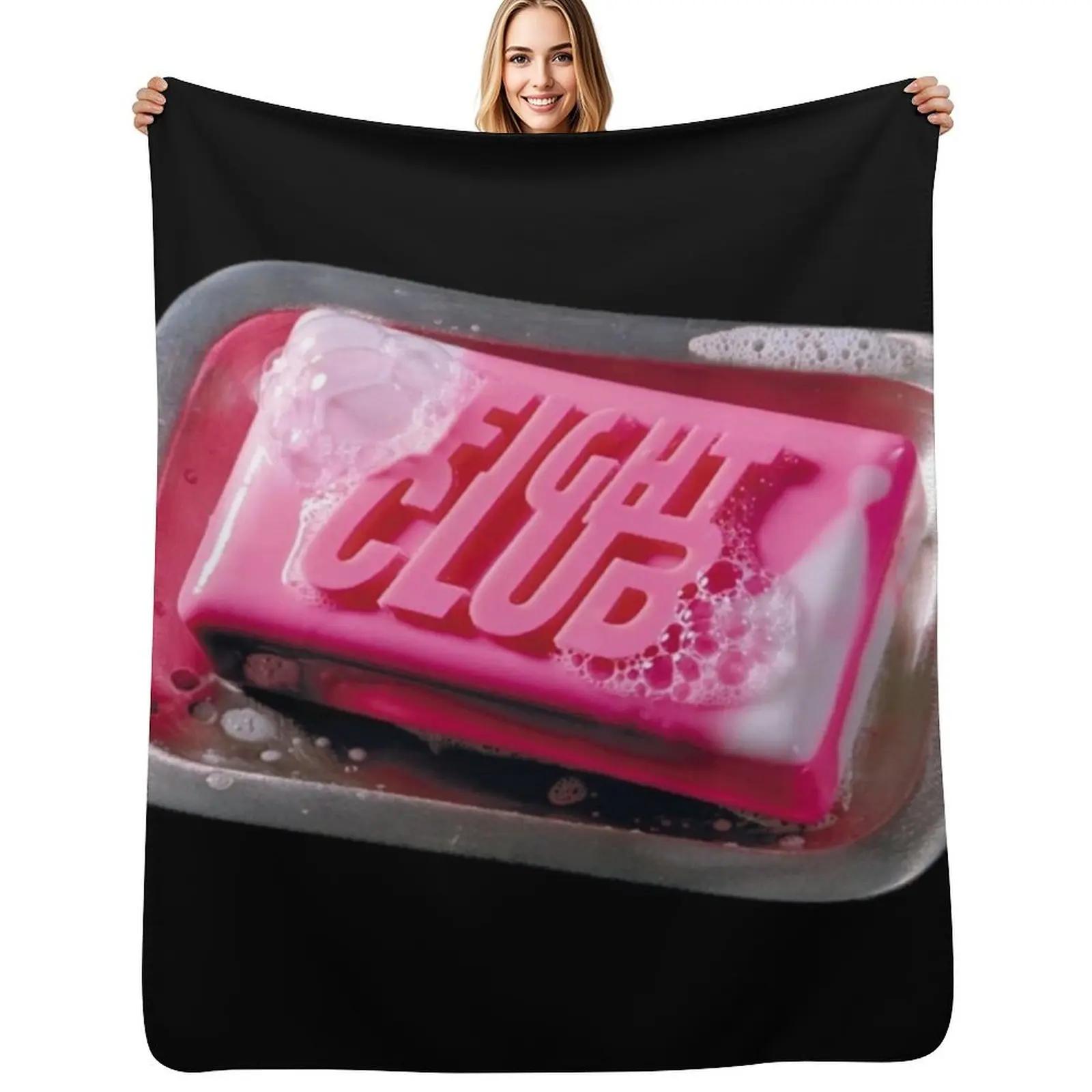 Fight Club Throw Blanket Cozy Light Blanket for Travel Camping Picnic Size: 75*100cm, Weight: 230 GSM