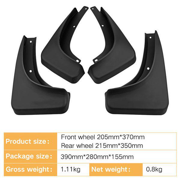 Black ABS Car Mudguards Set for Chery Tiggo