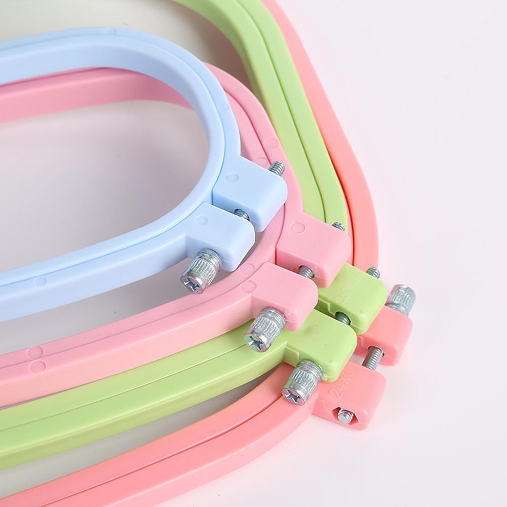 4PCS Embroidery Hoops ABS Skid Resistance Abrasion Proof Rectangular Stitch Hoop Set