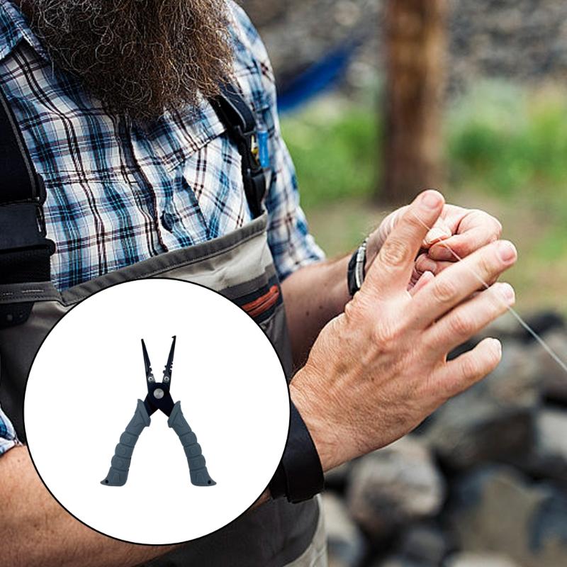 Stainless Steel Fishing Plier Hook Remover Outdoor Fish Line Cutter Tool Comfortable Grip Scissors Fishing Accessories