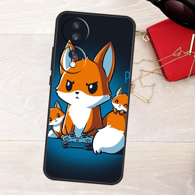 Anime Funny Fox Case For Honor 200 400 Pro 50 70 90 Lite X9a X9b X9c X9d X8a X8b X8c Magic 5 6 7 8 Pro Cover