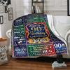 Elegant 90Th Birthday Celebration Poster Design Blanket Personalized Name Soft Comfortable Stylish Blanket Car Blanket Perfect For Travel Camping