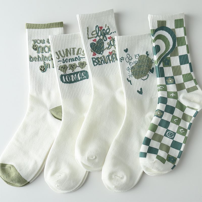 EU Style Women Cute Skater Socks Women Set Men Funny Socks Hip Hop Cotton Long Crew White Socks For US Style Fashion Socks