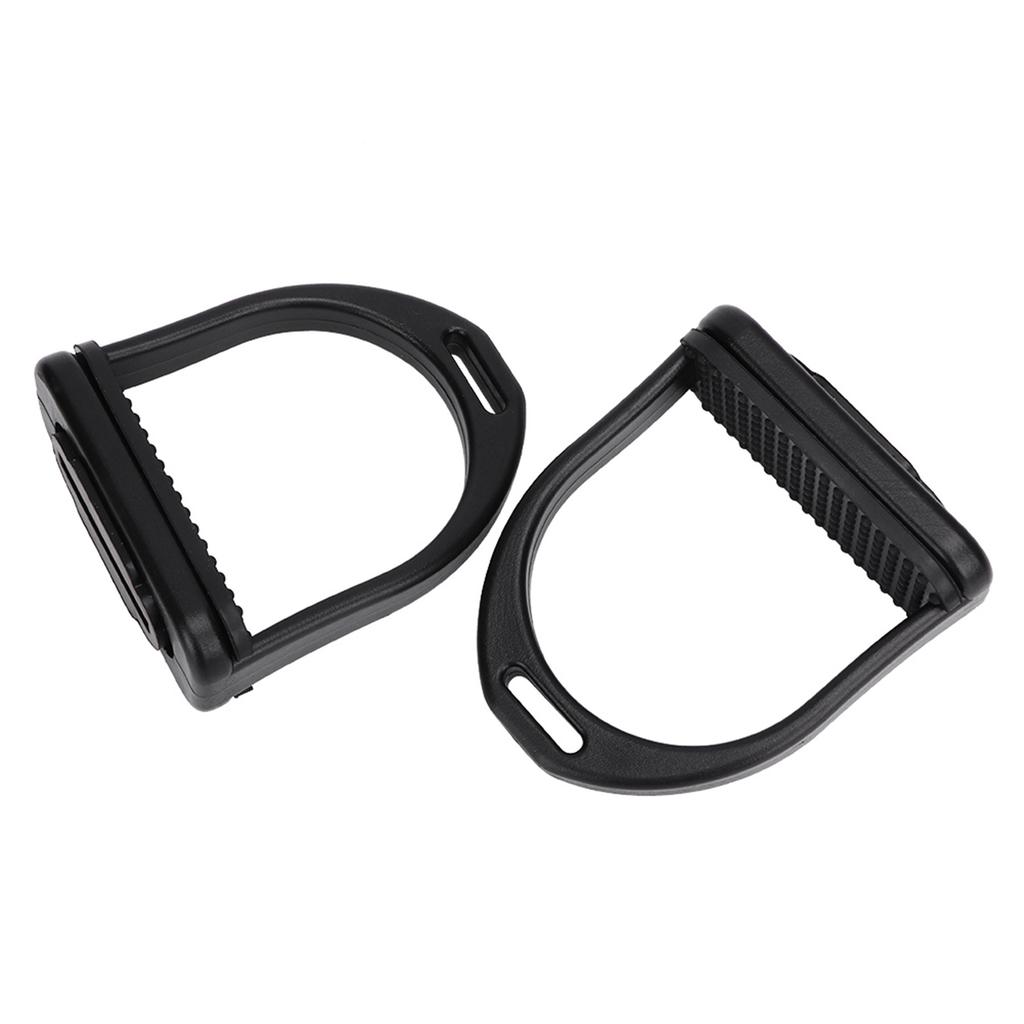 2 estribos de plástico de alta resistencia con almohadilla de goma antideslizante negra, accesorios para herramientas de equitación.(pequeña )