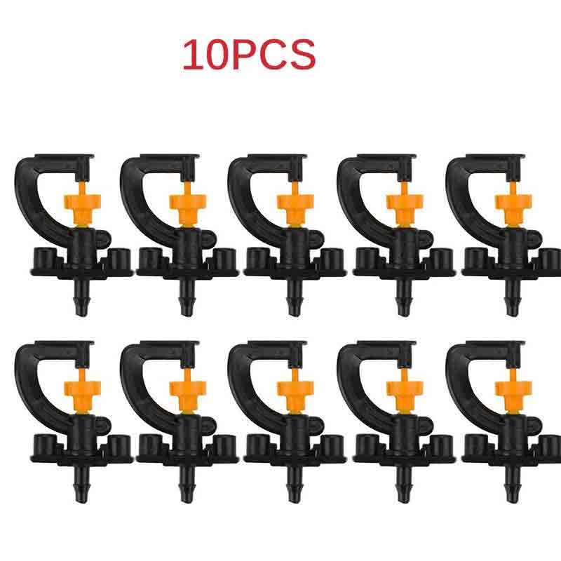 10PCS Greenhouse Watering Sprinkler Dripper Drip 360° Rotary G Type Irrigation Garden Drip Irrigation Misting tomizing Nozzle