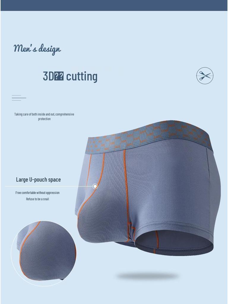 Men's Color Block Low-Rise Boxer Briefs - Cotton Sports Fitness Underwear
