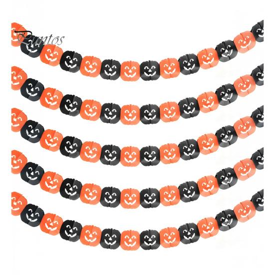 High-quality Halloween Banner 5 Pcs 10FT Banner, Spooky Spider Bat Skull Ghost Festive Celebration Pumpkin Hanging Bunting Garland for Party,
