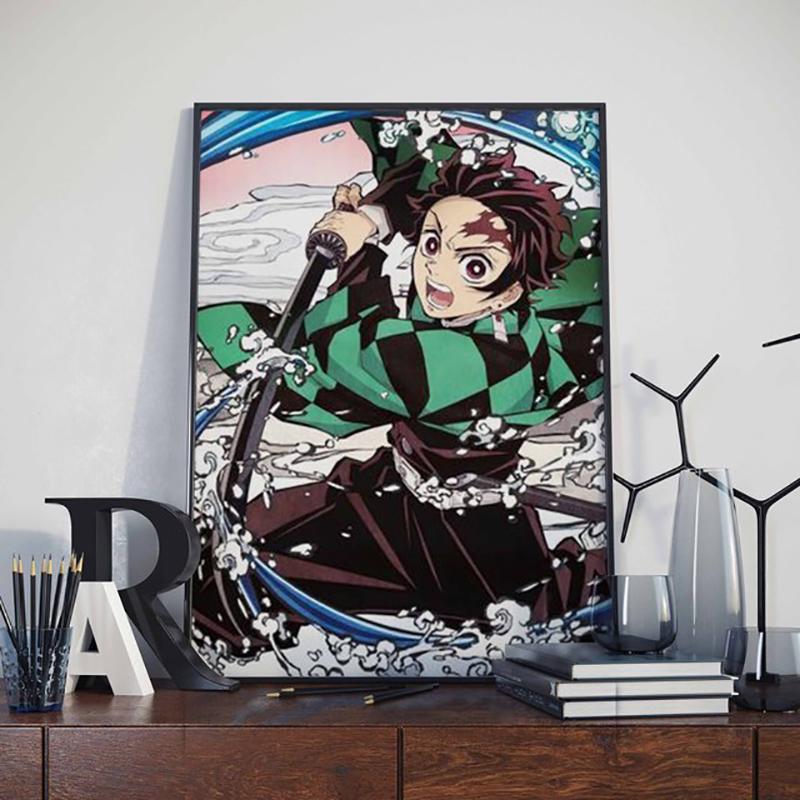 5D DIY Diamond Painting Cross Stitch Demon Slayer: Kimetsu No Yaiba Diamond Embroidery Mosaic Wall Art Home Decoration
