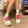 Dopamine Board Shoes Women Ins Contrasting Color Platform Niche Design Pink Star Shoes Versatile Casual