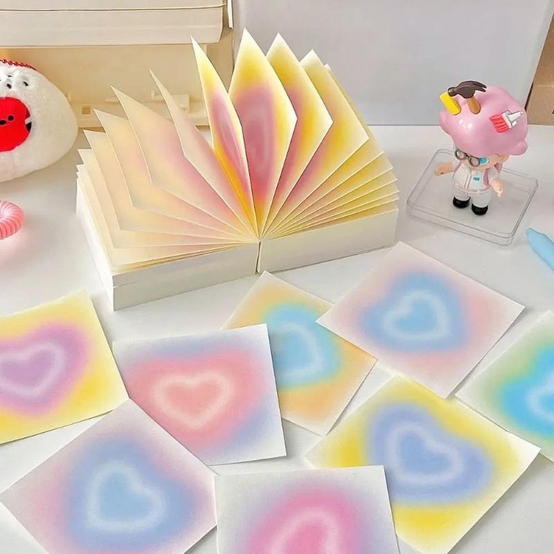 400Sheets High Quality Gradient Memo Pad Non-Sticky Dusk Sun Halo Note Paper Tearable Material Paper Stationery