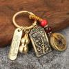 Zodiac Metal Fengshui Pendant Brass Gourd Brass Gourd Money Keychain  Gift
