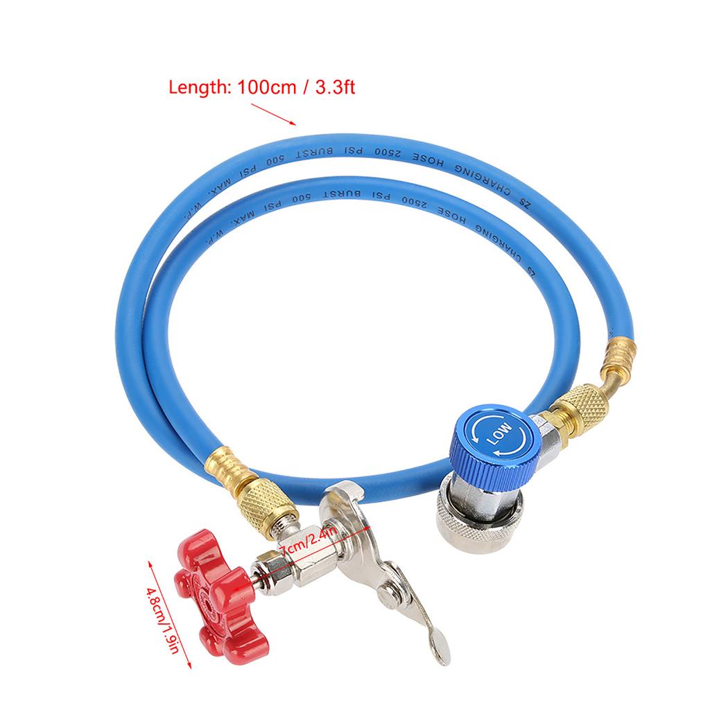 R134a Refrigerant Recharge Hose Gas Can Fitting Pipe Can Tap for R502 R 12 R 22 Refrigerant