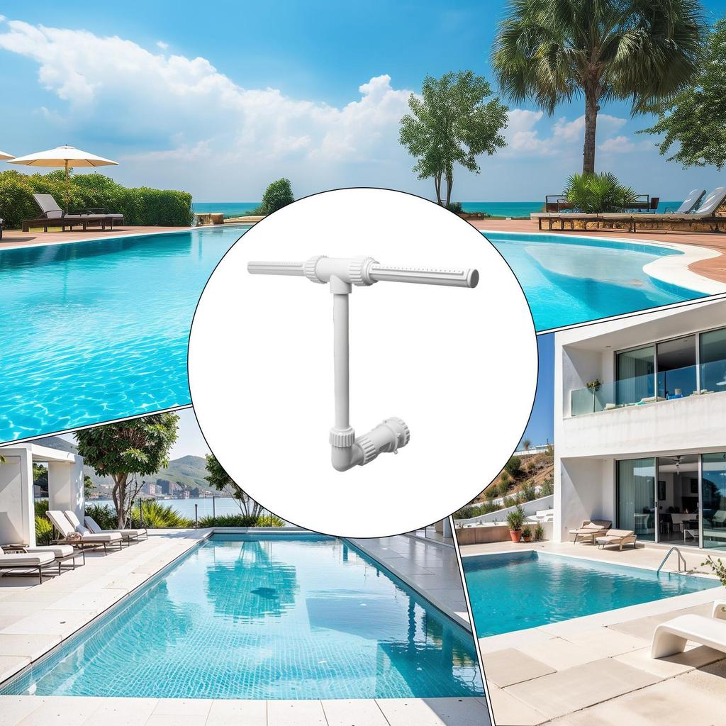 Water Fountain For Pool Pool Sprinkler Fountain Glow In The Dark High-Pressure Double Nozzle Cooler Adjustable Height Spray
