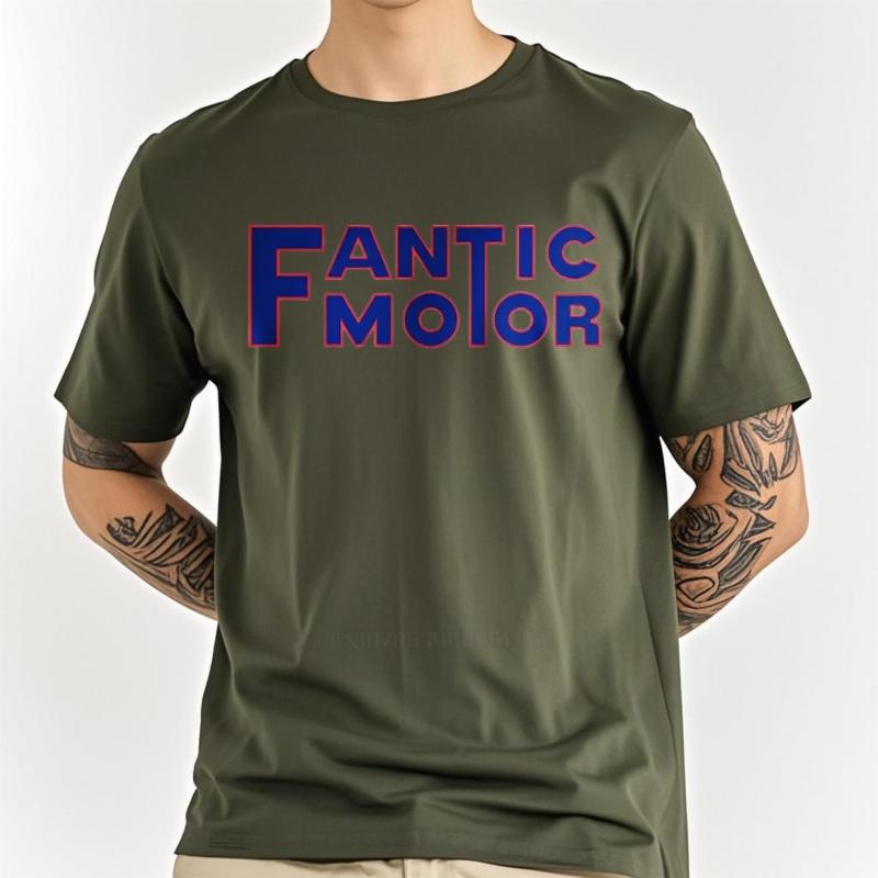 Fantic Motor Biker Motorradfahrer Design Herren Baumwoll T-Shirt Verschiedene Größen und Farben Modemarke Tee