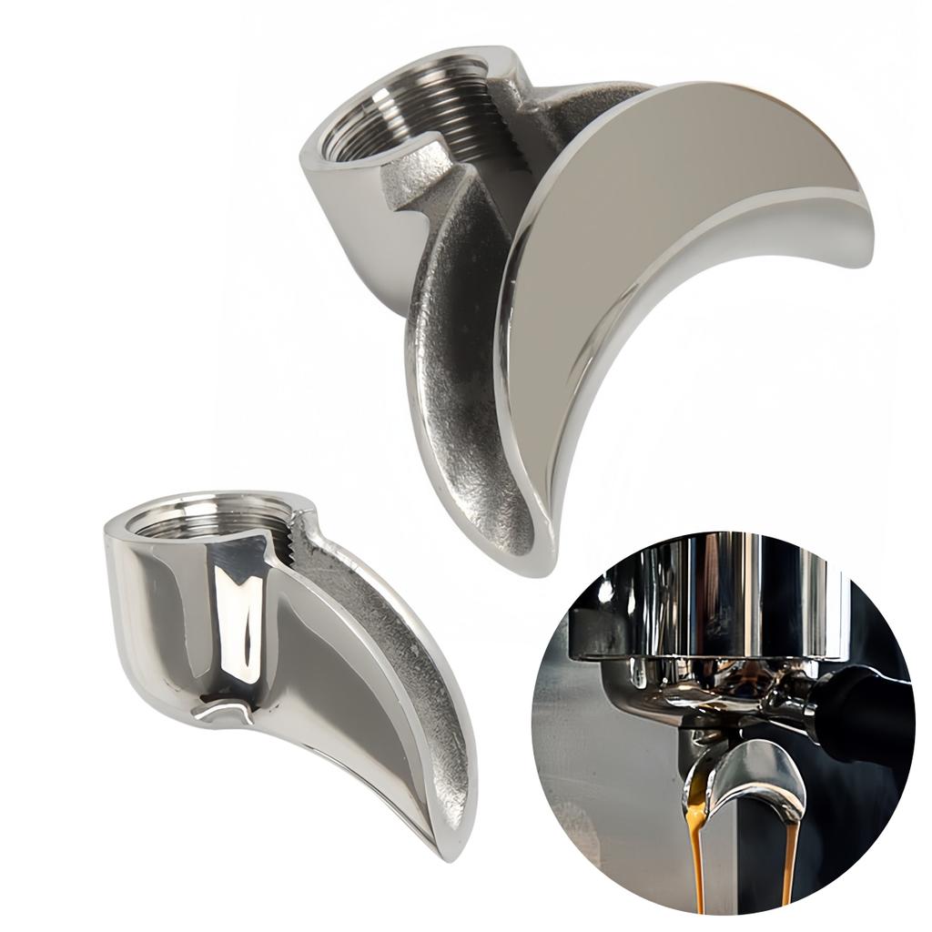 Espresso Portafilter Spout Single Double Coffee for E61 Portafilters Stainless Steel Compatible with 51 53 54 58mm