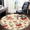 1pc Holiday BellsChair Carpet for Office, Indoor Non-Slip Washable Polyester Fiber Carpet, Mat For Office, Machine Washable
