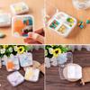 Moisture-proof Creative Cartoon Animal Pattern Cute 4 Compartment Pill Storage Case Medicine Drug Bo