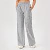 Womens Loose Straight Leg Athletic Pants Printed Stretch Running Fitness Casual
