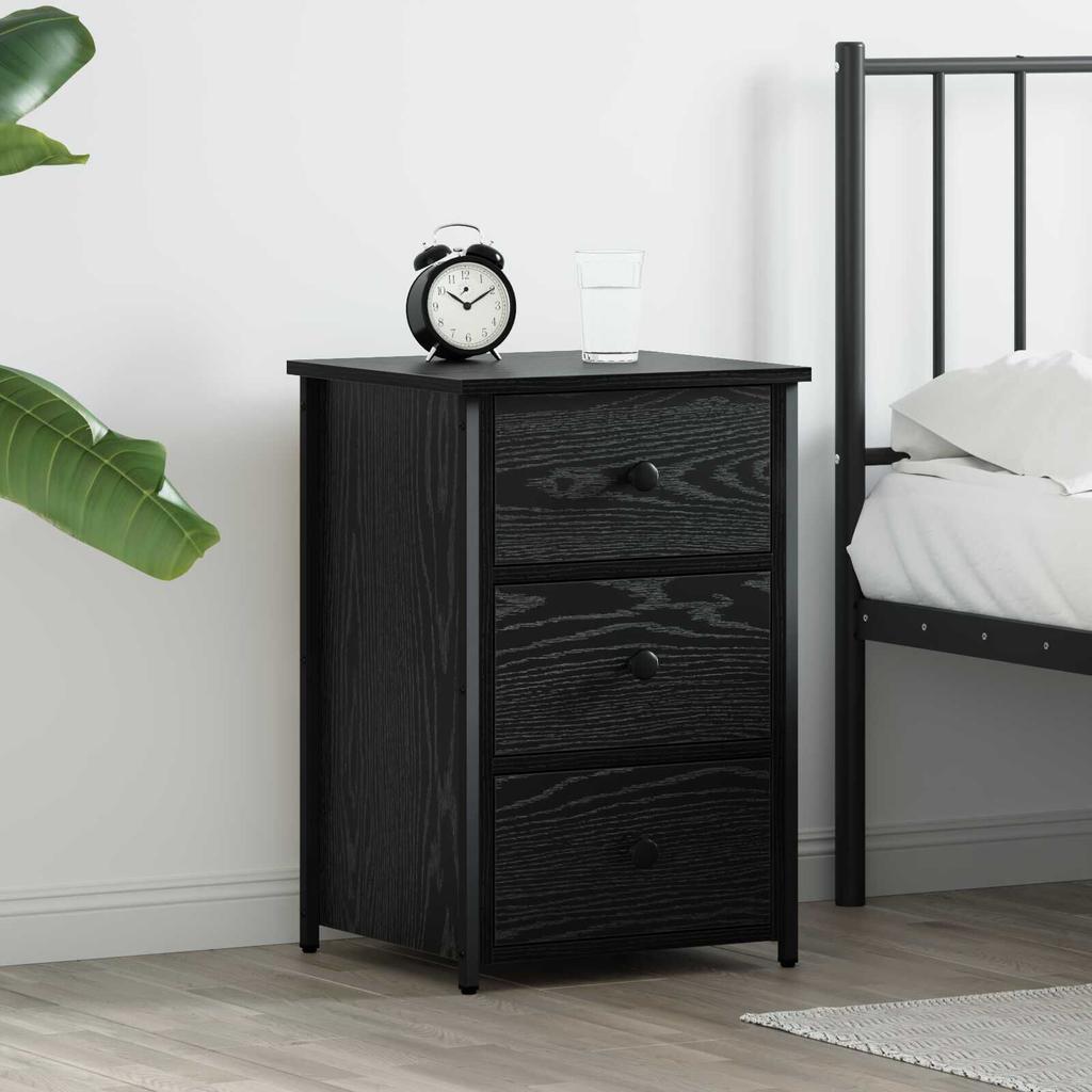 Modern retro-style sideboard, bedroom nightstand, bedside storage cabinet, three-drawer storage unit