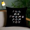 Classic F-Friends Tv Show Cushion Cover Soft Short Plush Double-Sided Printing Home Decor Machine Washable Pillow Case Gift