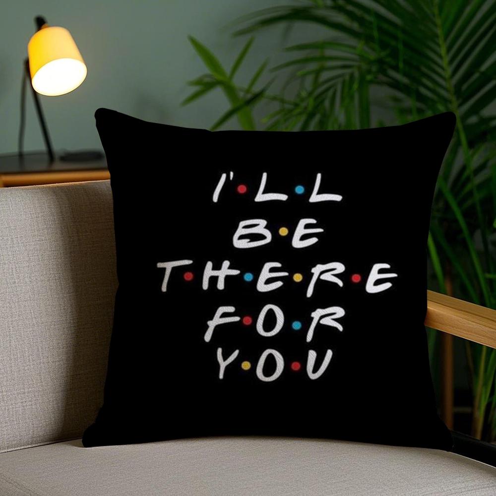 Classic F-Friends Tv Show Cushion Cover Soft Short Plush Double-Sided Printing Home Decor Machine Washable Pillow Case Gift