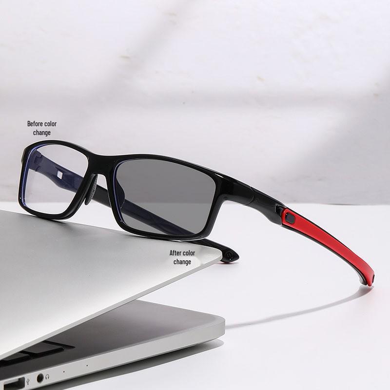 Photochromic Anti-Blue Light Myopia Glasses with TR90 Adjustable Frame & Trendy Design