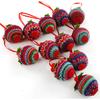Athoinsu 12 PCS Knitted Sweater Christmas Balls Decorative Xmas Tree Hanging Ornaments Party Supplies Family, 2''
