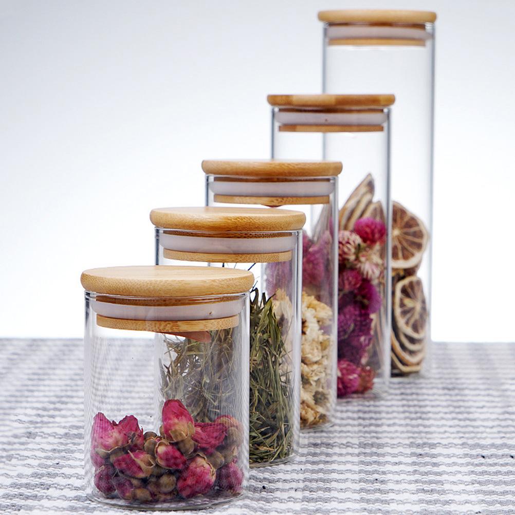 175 Ml Salt Storage Candy Jar Glass Jars Tea Sealing Cap Coffee Bean Loose Containers Sealed Canisters