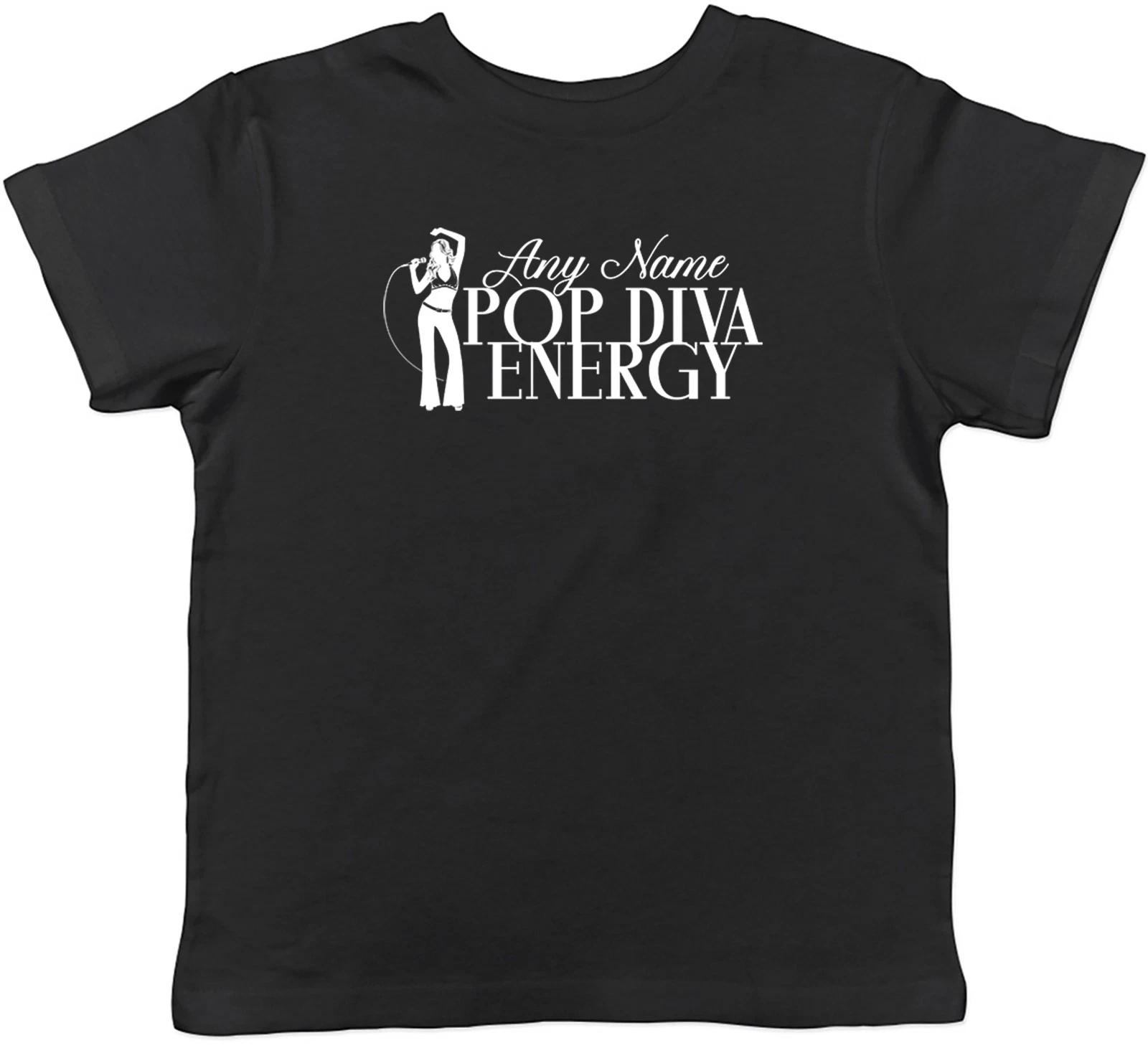 Personalised Any Name Pop Diva Energy Pop Star Kids T-Shirt Boys Girls Gift 120
