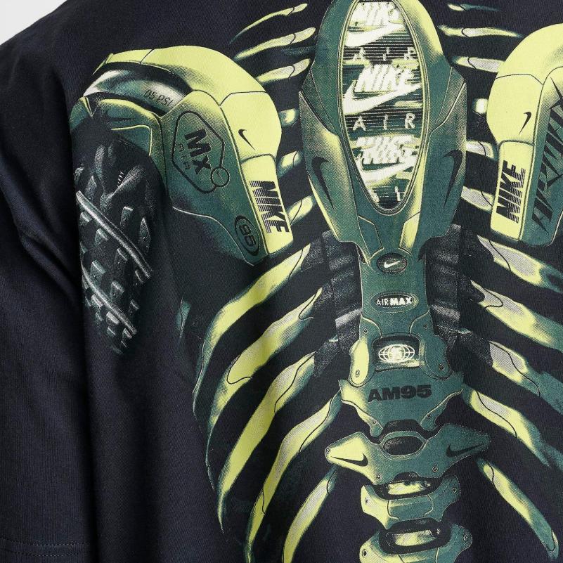Nike Air Max 95 Sportswear Anatomie vzduchu Žebrované tričko s kulatým výstřihem Pánské topy IQ1009-010