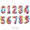 32-inch Gradient Gold/Silver/Rose Gold Number Foil Balloon (US Version)