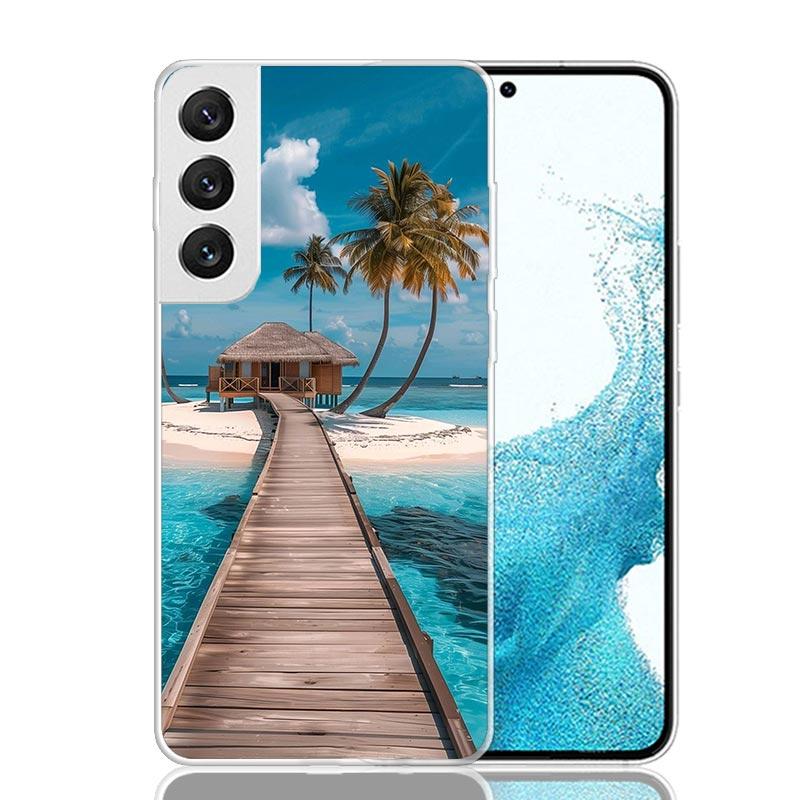 

Maldives Flag Passport Beach Phone Case For Samsung Galaxy S26 Ultra S23 S24 S25 Edge S20 FE S21 S22 Plus Soft Print Shell Cover Samsung S20 Plus