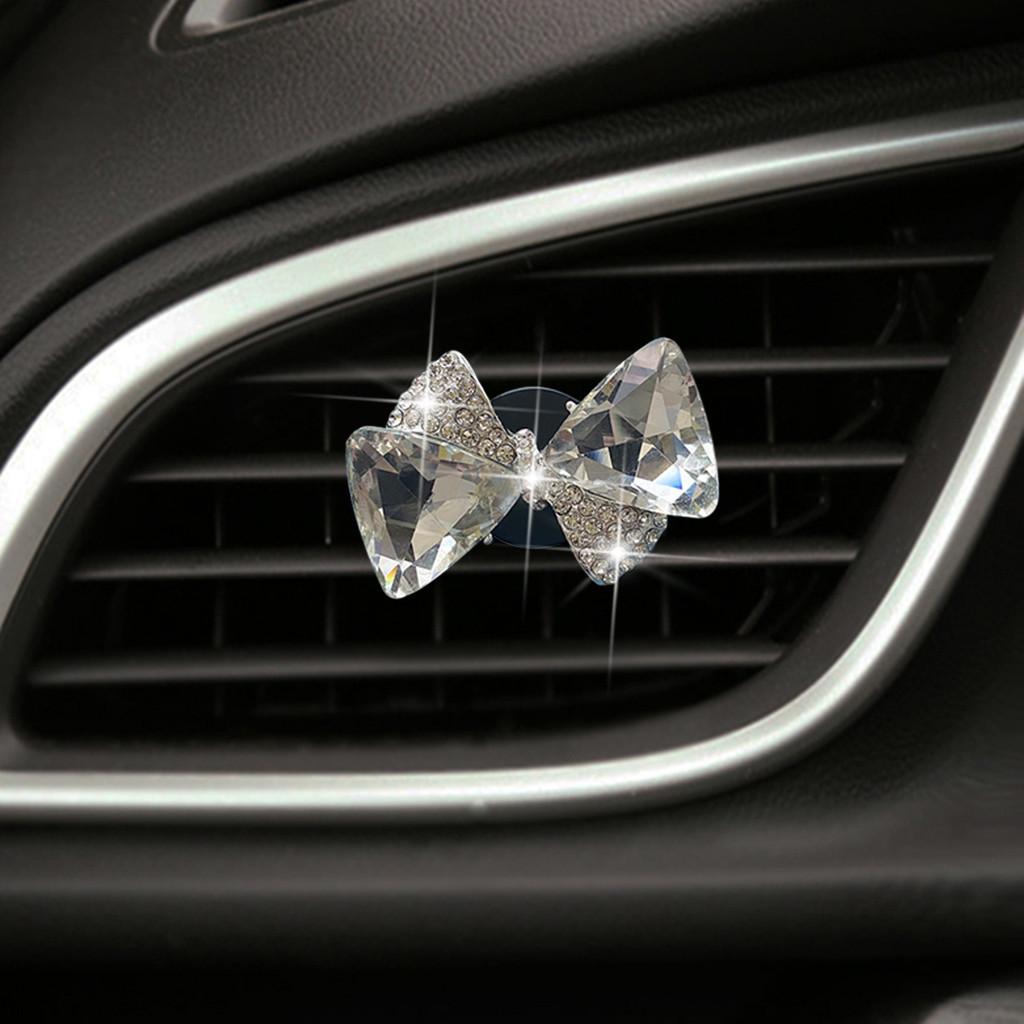 Clipe de Perfume para Carro Borboleta de Strass de Cristal Transfronteiriço Clipe Decorativo de Fragrância para Saída de Ar