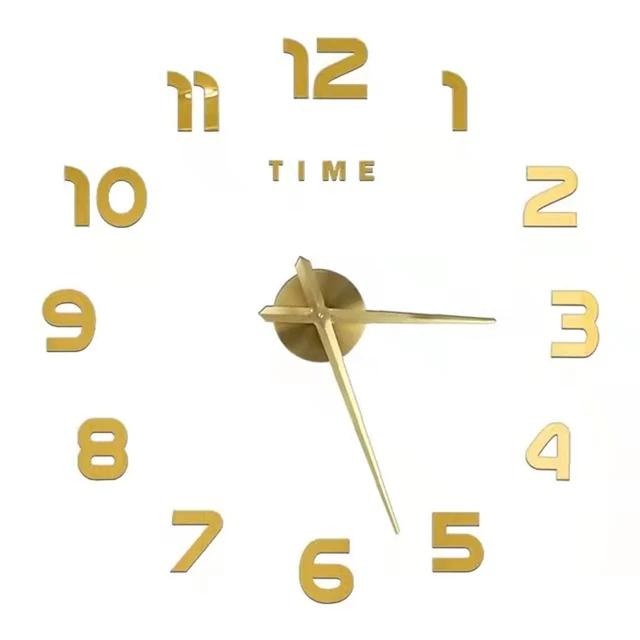 2D/3D Large Roman Numeral Acrylic Mirror Wall Clock Sticker Fashion DIY Quartz Clocks Watch Home Decoration Living Room Stickers