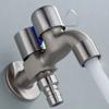 Double-head Design Washing Machine Tap Anti-corrosion Universal Water Outlet Faucet Thread One Into One Out