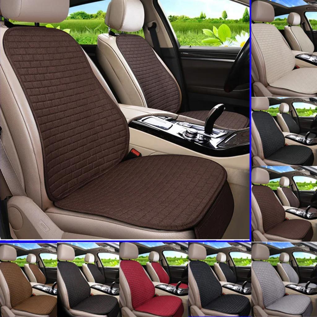 Car Flax Seat Cushion Protector Pad Car Seat Cover Front/Rear Seat Cover Automobile Cushion Pad Mat Backrest Auto Accessori