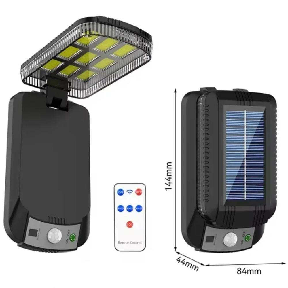 

Outdoor Foldable Led Solar Light Wireless Flood Wall Lamp with Remote Control PIR Motion Sensor 3 Modes Waterproof for Garden 90 COB White Light